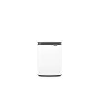 Brabantia - Cubo de basura Bo 4 L - Pequeño y elegante cubo de basura - Tapa de apertura fácil y cierre suave - Higiénico, ahorra espacio - Montaje en la pared - Para baño, aseo, dormitorio - Blanco