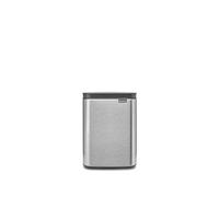 Brabantia Cubo de basura Bo - 4 L - Acero cepillado mate - Montaje en pared