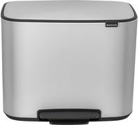 Brabantia, cubo de basura Bo, blanco, 11 + 23 litros