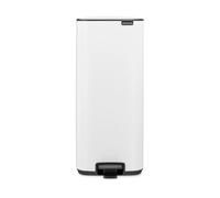 Brabantia Cubo de basura con pedal Bo – 30 L rectangular acero blanco