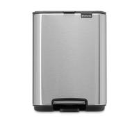 Brabantia Cubo de basura Bo 4 L con pedal, acero mate antihuellas