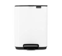 Brabantia Cubo de basura Bo 4 L – con pedal, cubo extraíble, compacto – Blanco
