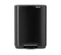 Brabantia Cubo de basura con pedal Bo 4 L compacto para cocina, negro mate