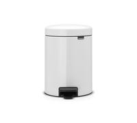 Brabantia Cubo de basura de pedal para baño, 5L, color blanco