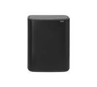 Brabantia Cubo de basura, Negro mate, 2 x 30 l