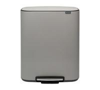 Brabantia Cubo de pedal Bo 2x30 L Mineral concrete grey