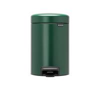 Brabantia newicon cubo de basura con pedal, stainless steel, verde pin