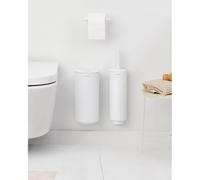 Brabantia - Juego de Accesorios para el baño Mindset - Escobilla de baño, portarrollos y dispensador de Rollos - Escobilla con cerdas higiénicas - Resistente - Materiales de fijación - Blanco Fresco
