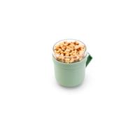 Brabantia - Make & Take Taza para Sopa 0.6L - Con Compartimento a Rosca para Ingredientes (180 ml) & Asa - A Prueba de Fugas - Apta para Congelador, Microondas & Lavavajillas - Verde (Jade Verde)