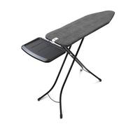 Brabantia - Mesa de Planchar B - con Soporte Sólido Unidad de Vapor - Universal Ajustable - para Diestros y Zurdos - No se Desliza y No Araña - Plegable - Denim Negro - 124x38 cm