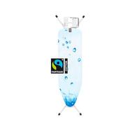 Brabantia - Mesa de Planchar B - para Plancha de Vapor - Universal Ajustable - para Diestros y Zurdos - No se Desliza y No Araña - Plegable - Ice Water - 124x38 cm