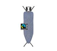 Brabantia - Mesa de Planchar B - para Plancha de Vapor - Universal Ajustable - para Diestros y Zurdos - No se Desliza y No Araña - Plegable - Azul (Denim Blue) - 124x38 cm