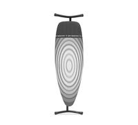 Brabantia - Mesa de Planchar D - para Plancha y Generador de Vapor - Universal Ajustable - No se Desliza y No Araña - área de Apoyo Resistente - Plegable - Titan Oval - 135x45 cm