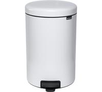 Brabantia NewIcon - Cubo de Basura de Pedal de 20L, Acero, Color Blanco