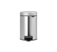 Brabantia Newicon-Cubo de Basura con Pedal, 3L, Color Fpp Inoxidable, Acero Mate Anti-Huellas