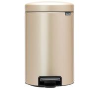 Brabantia NewIcon Cubo de Basura con Pedal, Stainless Steel, Metallic Gold, 12L