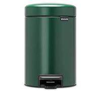 Brabantia newicon cubo de basura con pedal, stainless steel, verde pin