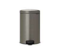 brabantia Cubo con Pedal Newicon, 20 Litros, con Cubo Interior de Plástico - Platinum brabantia
