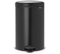 Brabantia newicon - cubo de basura de pedal de 20 litros, color negro