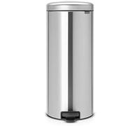 Brabantia newicon - cubo de basura de pedal de 30 litros, color acero
