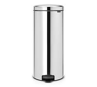 Brabantia NewIcon - Cubo de Basura de Pedal de 30 litros, Color Acero Brillante