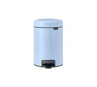 Brabantia - NewIcon Cubo de Pedal 3L - Papelera Pequeña para Baño o Aseo - Tapa de Cierre Suave - Funcionamiento con Pedal Ligero - Cubo Interior Extraíble - Azul (Dreamy Blue) - 17 x 24 x 27 cm