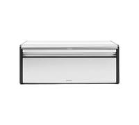Brabantia Panera Fall Front - Caja grande para pan, bagels, panecillos - Diseño que ahorra espacio con parte superior plana - Matt Steel