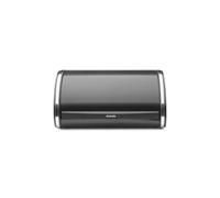 Brabantia Panera Roll Top - Caja de almacenamiento compacta con la parte superior plana, Diseño de acero duradero para pan, bagels, panecillos - Tamaño mediano - Matt Black