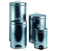Brabantia Papelera de Acero Inoxidable con Tapa y Pedal de 12 Litros