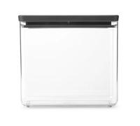 brabantia Tasty + Recipiente Cuadrado Apilable - Dark Grey - 3,5 L brabantia