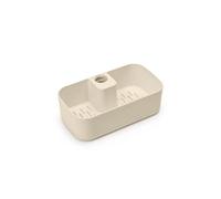 Brabantia - ReNew Organizador para la Ducha - Organizador de Pared - Ahorra Espacio - Capacidad hasta 2 kg - Sin Taladrar - Material de Fijación Incluido - Soft Beige - 24,4 x 13,3 x 7,5 cm