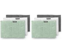 Brabantia - Sinkside Almohadillas de Microfibra para Limpiar - Esponja & Microfibra - Apto para Lavadora - para Limpiar Platos, Encimeras & Espejos - Paño de Microfibra - Juego de 3 - Jade Green