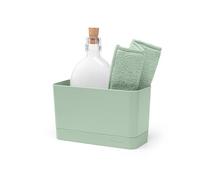 Brabantia Sinkside Organizador para el Fregadero, Sujeta el Cepillo, Jabón & Paños, Jade Verde, 19 x 8,5 x 11,5 cm