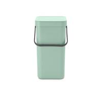 Brabantia Cubo de basura Sort & Go 12L, reciclaje, asa y tapa extraíble, verde jade