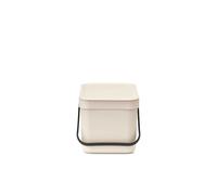 Brabantia Sort & Go 6L Cubo de basura (Soft Beige), cubo basura reciclaje con asa y tapa extraíble con posición abierta, papelera cocina práctica con diseño compacto, fácil de limpiar