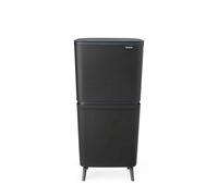 Brabantia sortup hi 10+10+25l cubo de basura cocina (dark grey), papel