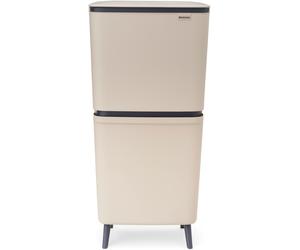 brabantia SortUp Hi - Cubo de Reciclaje 20 + 25 L - Soft Beige brabantia
