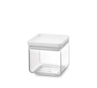 Brabantia tasty + bote apilable cuadrado de plástico transparente, 0.7 l, tapa light grey (Paquete de 6)