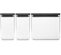 Brabantia Tasty+ conjunto de recipientes transparente-negro 230707