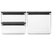 Brabantia Tasty+ conjunto de recipientes transparente-negro 230783