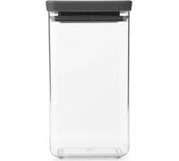 brabantia Tasty + Recipiente Cuadrado Apilable - Dark Grey - 1,6 L brabantia