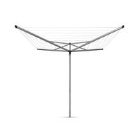 Brabantia - Tendedero Rotary Essential - con Soporte para jardín - Sistema Tipo Paraguas - Cuerdas resisitentes a los Rayos UV - Antideslizantes - Sólido Anclaje - Metallic Gris - 40m