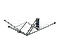 Brabantia Tendedero de pared WallFix 24 m con funda de tela Gris