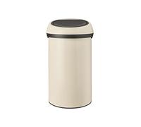 Brabantia - Touch Bin 60L - Papelera Grande Cocina - Apertura de Tacto Suave - Antideslizante - Fácil Reciclaje - Cubo Interior Extraíble - Bolsas de Basura Incluidas - Soft Beige - 40 x 40 x 71 cm