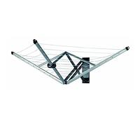 Brabantia Tendedero de pared WallFix 24 m con funda de tela Gris