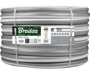 BradasWWS3/430. Manguera de jardín Bradas, color blanco plateado, de 3/4 de pulgada, 30 metros