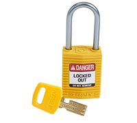 Brady CPT-YLW-38AL-KD Candado SafeKey, amarillo, 3 pulgadas de alto x 1.25 pulgadas de ancho x 0.75 pulgadas de profundidad