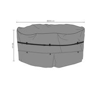 Brafab Funda protectora para Brafab conjunto de mesa y sillas Negro 200x80 cm