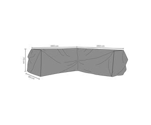 Brafab Funda protectora para Brafab sofá rinconera Negro 260 cm