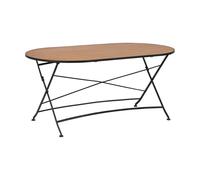 Brafab Mesa de comedor Brewer Negro-teca. 160x85 cm